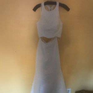 Alyce prom dress. Lace trumpet skirt cutout back